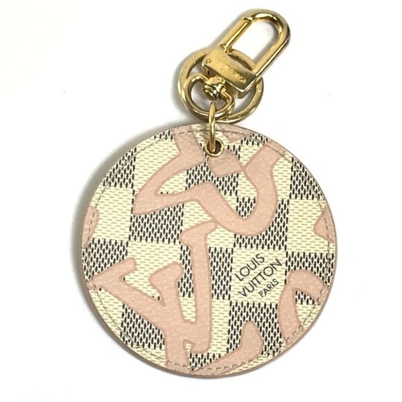 LOUIS VUITTON M61943 DamierAzur Porte Cretai Sienne Tahiti charm Key Holder - Picture 1 of 11